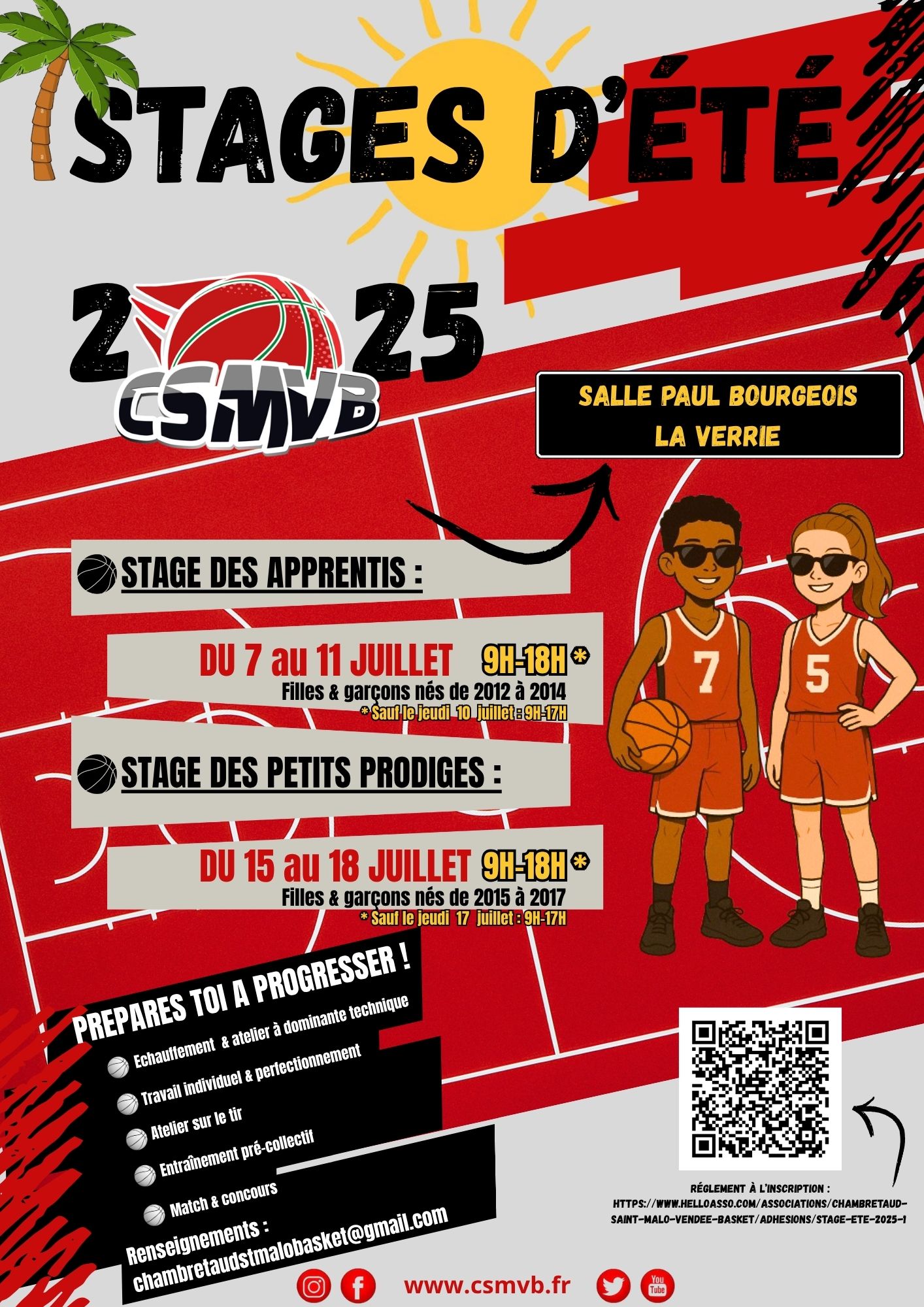 News : Les inscriptions pour les stages d'été sont ouvertes !