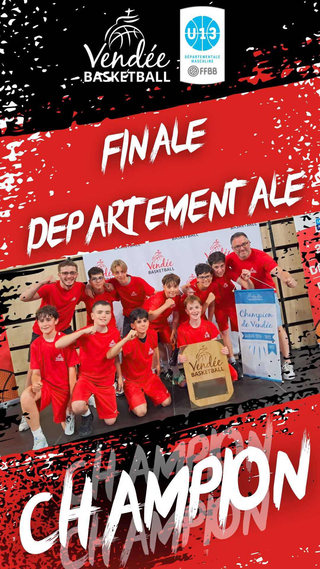 News : Les U13 sont champions de Vendée !